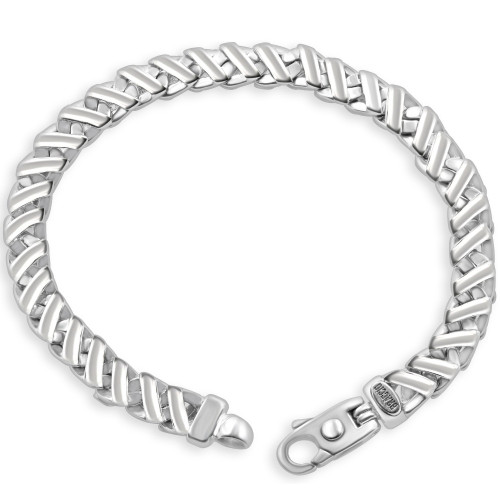 Men's 14k Gold (50gram) or Platinum (94gram) 8mm Link Bracelet 8.5"