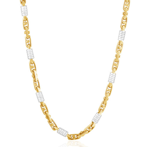 Men's 14k Gold (74gram) or Platinum (139gram) 5.5mm Link Chain Necklace 24"