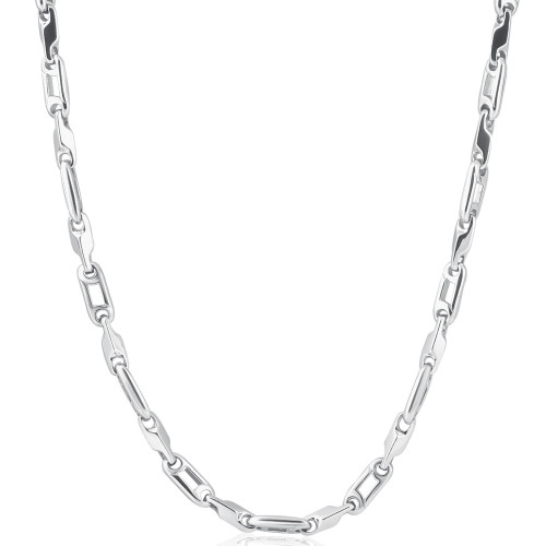 Men's 14k Gold (63gram) or Platinum (118gram) 5.5mm Link Chain Necklace 22"