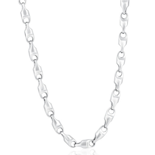 Men's Heavy Link 14k Gold (163gram) or Platinum (306gram) 8mm Link Chain Necklace 22"