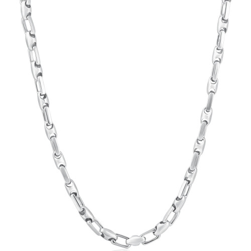 Men's 14k Gold (43gram) or Platinum (80gram) 4.5mm Link Chain Necklace 22"