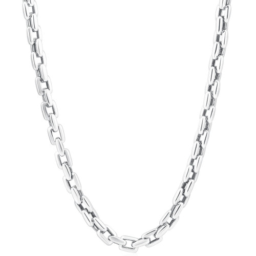 Men's Square Cable 14k Gold (76gram) or Platinum (142gram) 6.5mm Link Chain Necklace 20"