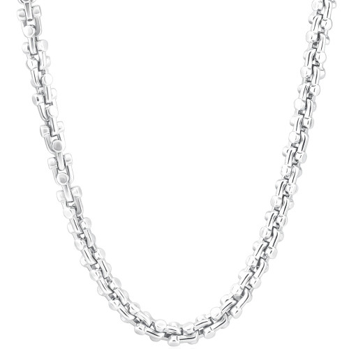 Men's U-Shape 14k Gold (126gram) or Platinum (236gram) 7mm Link Chain Necklace 24" Men's U-Shape 14k Gold (126gram) or Platinum (236gram) 7mm Link Chain Necklace 24"