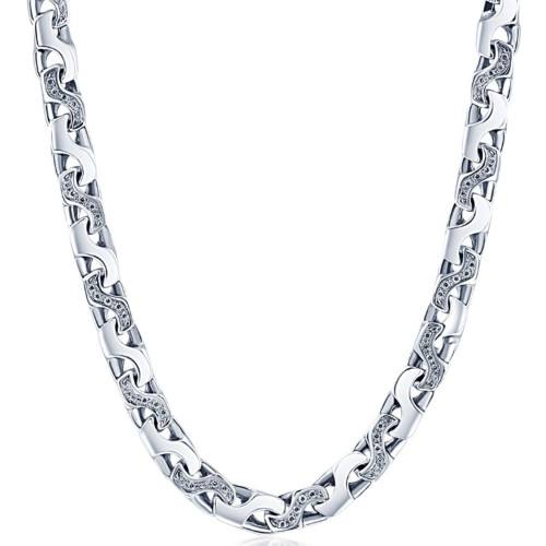 Men's 14k Gold (85gram) or Platinum (159gram) 8.5mm Diamond Chain Necklace 20" (H-I, SI) Men's 14k Gold (85gram) or Platinum (159gram) 8.5mm Diamond Chain Necklace 20" (H-I, SI)