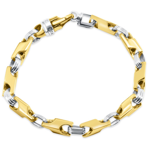 Men's Link 14k Gold (45gram) or Platinum (72gram) 6mm Bracelet 8.5"
