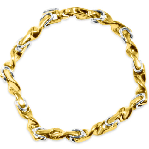 Men's Link 14k Gold (61gram) or Platinum (98gram) 8mm Bracelet 8.75"