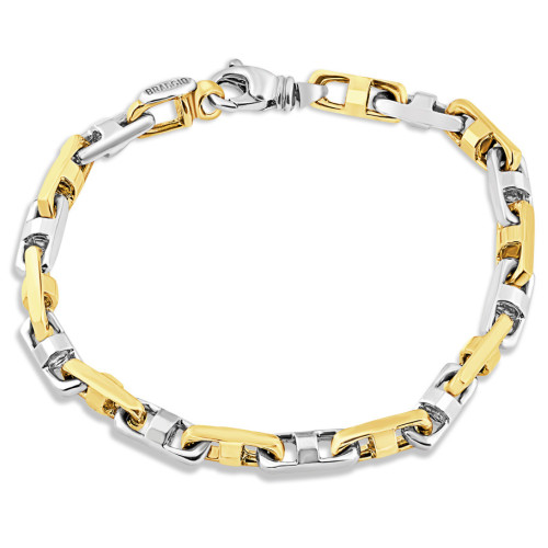 Men's Marine link 14k Gold (38gram) or Platinum (61gram) 6mm Bracelet 8.5"