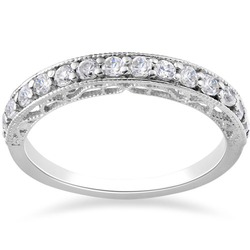 1/2 ct Vivian Lab Created Diamond Wedding Ring 14k White Gold (F-G, VS)