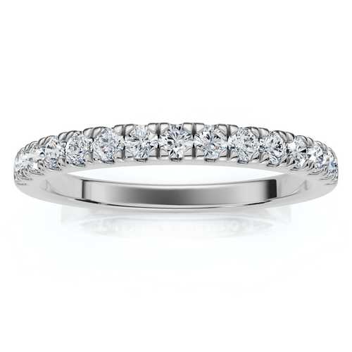 1/3ct Pave Diamond Wedding Ring 14K White Gold (G-H, I1)