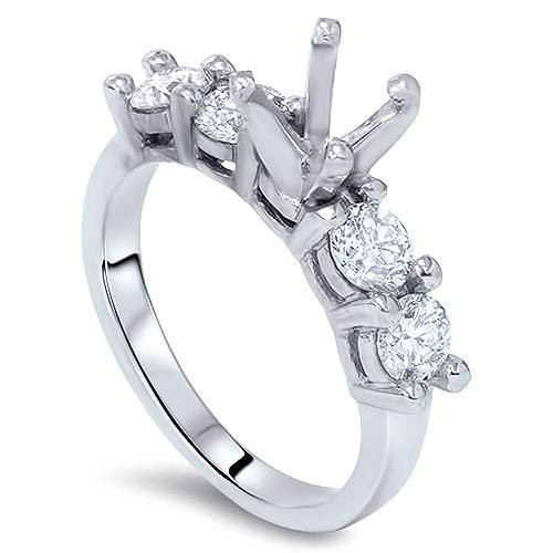 1 5/8ct 14K Diamond Semi Mount Engagement Ring Setting (G-H, SI) 1 5/8ct 14K Diamond Semi Mount Engagement Ring Setting (G-H, SI)