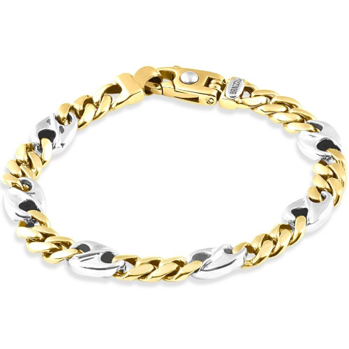 Men's Figaro 14k Gold (43gram) or Platinum (70gram) 8mm Link Bracelet 8.25" Men's Figaro 14k Gold (43gram) or Platinum (70gram) 8mm Link Bracelet 8.25"