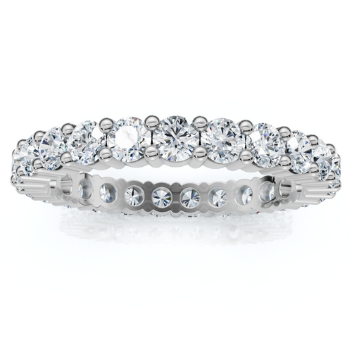 1ct Diamond Eternity Wedding Ring in 14k White, Yellow, Rose Gold Lab Grown (F-G, VS)
