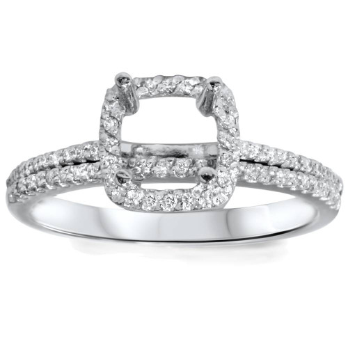 3/8ct VS1 Diamond Engagement Semi Mount White Gold Ring Set (G-H, VS) 3/8ct VS1 Diamond Engagement Semi Mount White Gold Ring Set (G-H, VS)