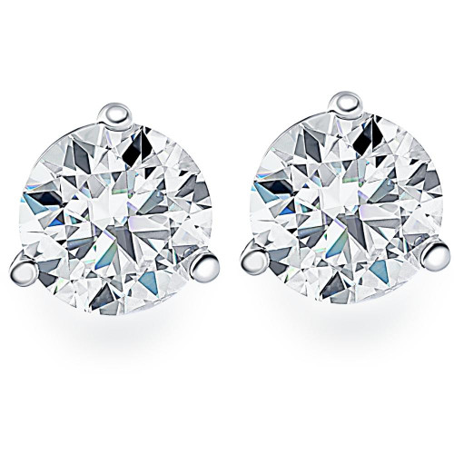 .40Ct Round Brilliant Cut Natural Quality SI1-SI2 Diamond Stud Earrings in 14K Gold Martini Setting (G-H, SI)