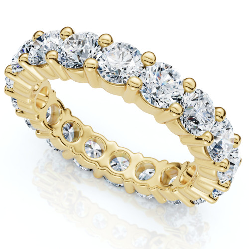 4 Carat Diamond Eternity Ring 14K Yellow Gold (J-K, I2-I3)