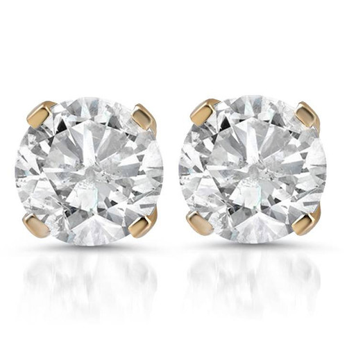 1 1/2ct Diamond Studs 14K Yellow Gold (G-H, I2-I3) 1 1/2ct Diamond Studs 14K Yellow Gold (G-H, I2-I3)