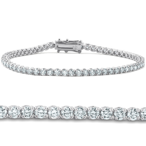 4ct Diamond Tennis Bracelet 14K White Gold 7" (G-H, I2-I3) 4ct Diamond Tennis Bracelet 14K White Gold 7" (G-H, I2-I3)
