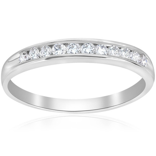 1/4ct Diamond Wedding Ring 14K White Gold (G-H, I2-I3)