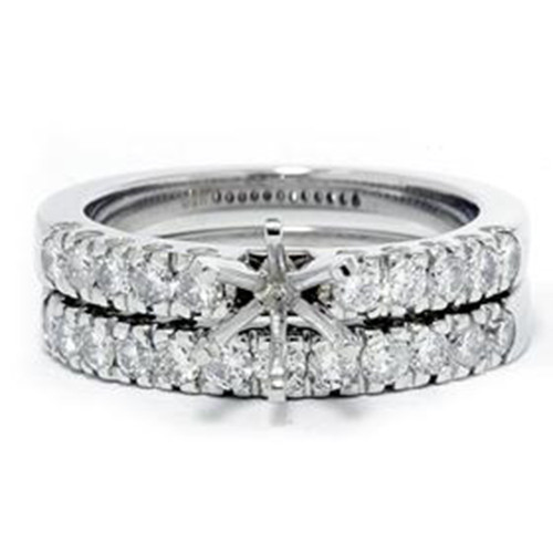 1ct Diamond Engagement Matching Wedding Ring Setting (G-H, I2-I3)