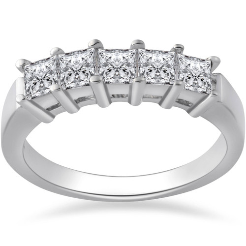 1ct Princess Cut Natural Diamond Wedding Anniversary Ring (G-H, I1)