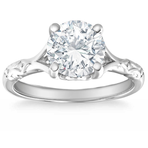 2Ct Certified Diamond 950 Platinum Solitaire Diamond Engagement Ring Lab Grown (G-H, VS2-SI1)