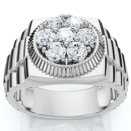 Men's 3/4Ct Diamond Anniversary Wedding Ring 14k Gold Lab Grown (F-G, VS2-SI1)