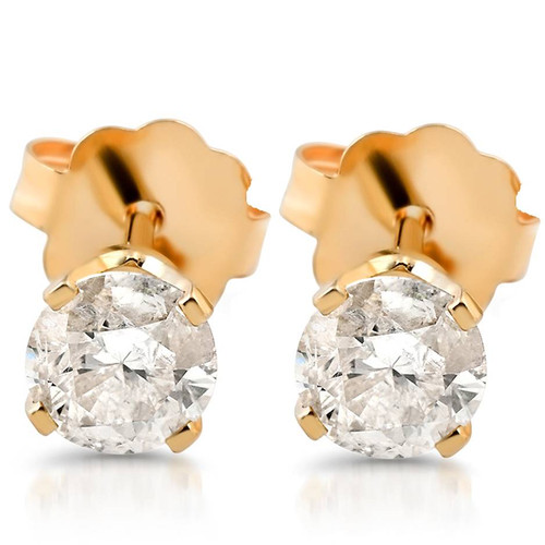 1/5ct Diamond Stud Earrings 14K Yellow Gold (G-H, SI)