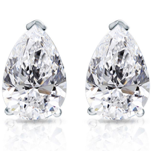 2 Ct Lab Grown Pear Shape Diamond Studs 14k White Gold Earrings (G-H, VS) 2 Ct Lab Grown Pear Shape Diamond Studs 14k White Gold Earrings (G-H, VS)