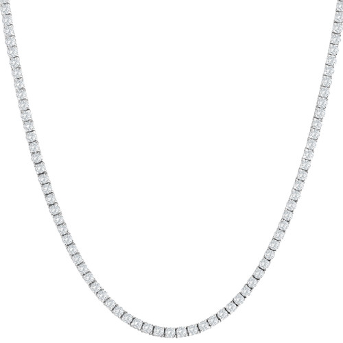 8Ct TW Natural Diamond Tennis Necklace 14K White Gold 18" (J-K, I1)