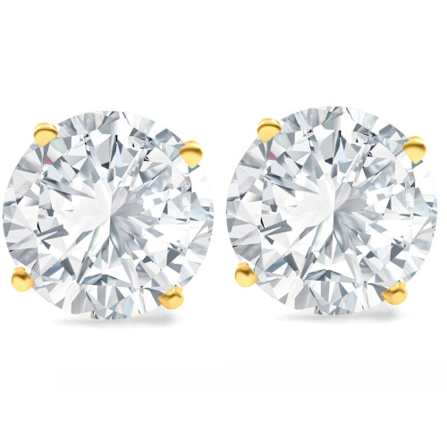 6.85CT Round Diamond Studs 14k Yellow Gold Lab Grown Screw Back Earrings (D-E, VS) 6.85CT Round Diamond Studs 14k Yellow Gold Lab Grown Screw Back Earrings (D-E, VS)
