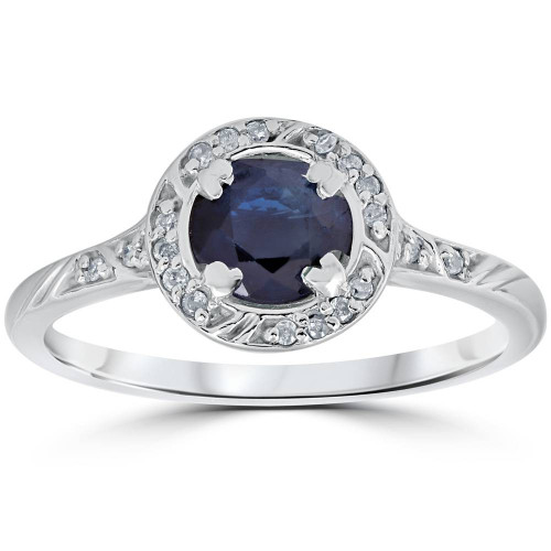 blue sapphire engagement ring