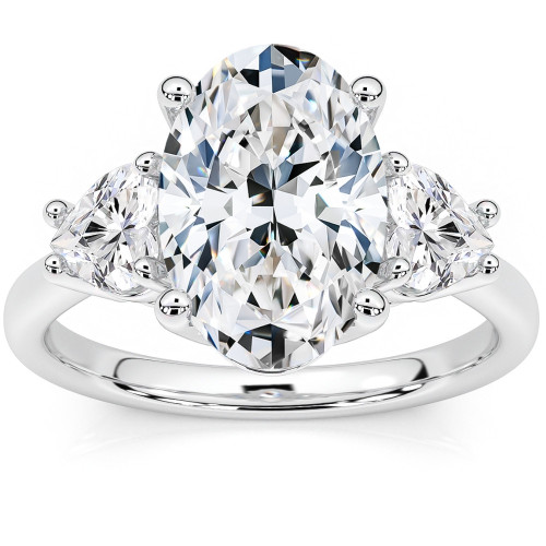 Certified 2 3/4Ct Oval & Heart Shape Diamond Engagement Ring Lab Grown 14k Gold (G-H, VS2-SI1) Certified 2 3/4Ct Oval & Heart Shape Diamond Engagement Ring Lab Grown 14k Gold (G-H, VS2-SI1)