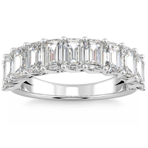 3.60Ct Emerald Diamond U-Prong Wedding Anniversary Ring 14k Gold Lab Grown (G-H, VS2-SI1) 3.60Ct Emerald Diamond U-Prong Wedding Anniversary Ring 14k Gold Lab Grown (G-H, VS2-SI1)