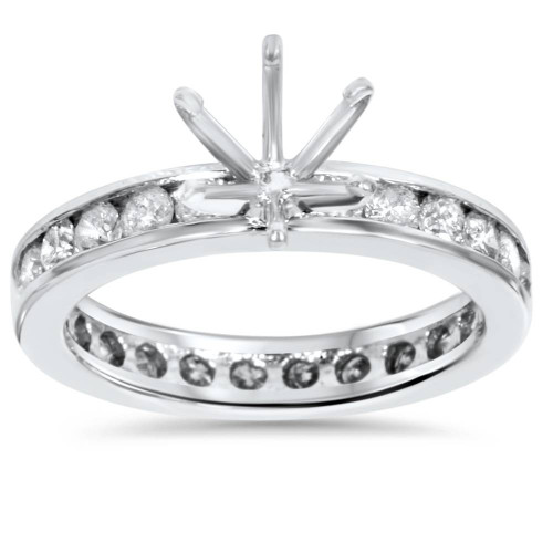 1 1/2ct Diamond Eternity Engagement Setting Mount Ring (G-H, I1)
