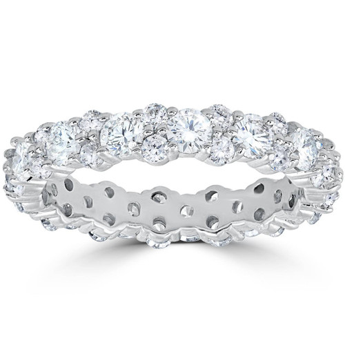 1 7/8 cttw Diamond Eternity Wedding Ring Stackable Band 14k White Gold (H-I, I1) 1 7/8 cttw Diamond Eternity Wedding Ring Stackable Band 14k White Gold (H-I, I1)