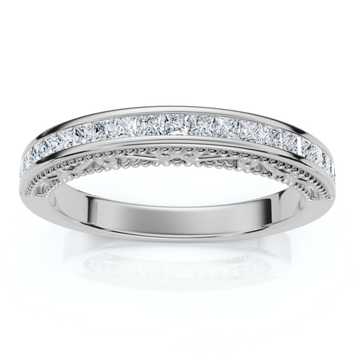 1/2ct Princess Cut Vintage 14K Diamond Anniversary Ring (H-I, I1) 1/2ct Princess Cut Vintage 14K Diamond Anniversary Ring (H-I, I1)