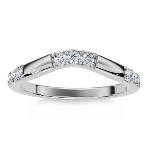 1/3Ct Diamond Contour Wedding Guard Ring Womens Band 14k Gold Lab Grown (F-G, VS2-SI1) 1/3Ct Diamond Contour Wedding Guard Ring Womens Band 14k Gold Lab Grown (F-G, VS2-SI1)