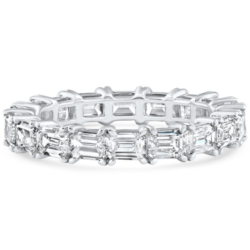 3 - 6 Ct East West Emerald Cut Diamond Eternity Wedding Ring 14k Gold Lab Grown (F-G, VS) 3 - 6 Ct East West Emerald Cut Diamond Eternity Wedding Ring 14k Gold Lab Grown (F-G, VS)