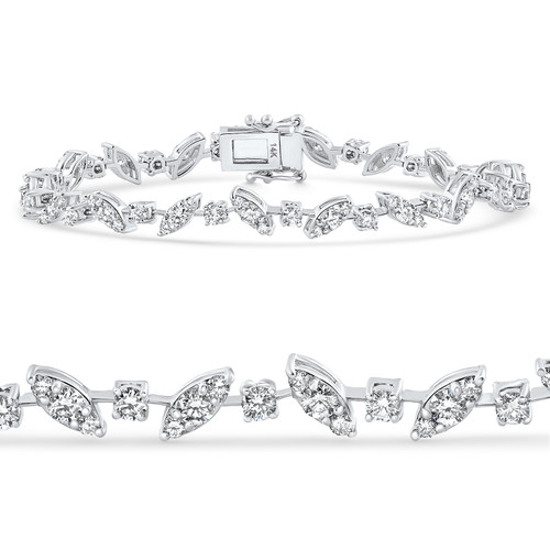 3.70Ct 14k White Gold Diamond Tennis Bracelet 7" Lab Grown (G-H, VS2-SI1)