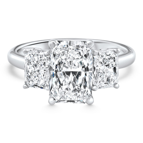 4 - 7 Ct Radiant Cut 3-Stone Diamond Engagement Ring 14k or Platinum Lab Grown (G-H, VS2-SI1)