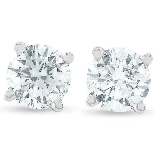 Platinum 1/2 ct Diamond Studs (G-H, I1)