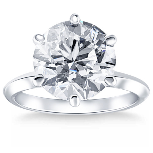Certified 7.08Ct G/VS Solitaire Diamond Engagement Ring 14k White Gold Lab Grown (G-H, VS)