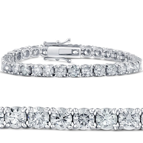 15Ct TW Natural Diamond Tennis Bracelet 7" Double Lock Clasp (H-I, I1)