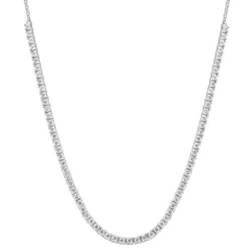 1Ct T.W. Diamond Tennis Necklace 14k White Gold 16" (G-H, SI)
