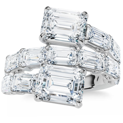 6 1/2Ct Emerald Cut Diamond Ring Gold Women's Right Hand Anniversary Band (G-H, VS)