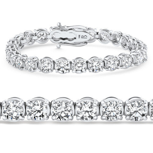 19.00Ct Diamond 21 Gram Tennis Bracelet 14k White Gold 7" Lab Grown (F-G, VS)