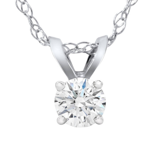 1/5ct Lab Grown Diamond Solitaire Pendant 14K White Gold (F-G, VS)