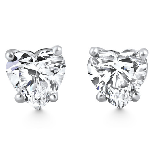 2Ct TW Heart Shape Diamond Studs Lab Grown 14k White Gold (F-G, VS) 2Ct TW Heart Shape Diamond Studs Lab Grown 14k White Gold (F-G, VS)