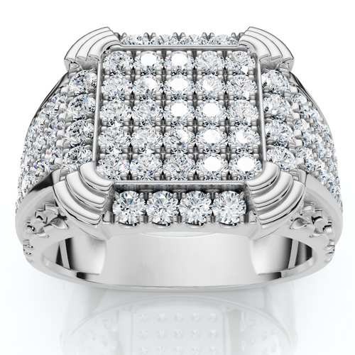 2Ct Men's Diamond Ring in 14k Gold Lab Grown (F-G, VS2-SI1)