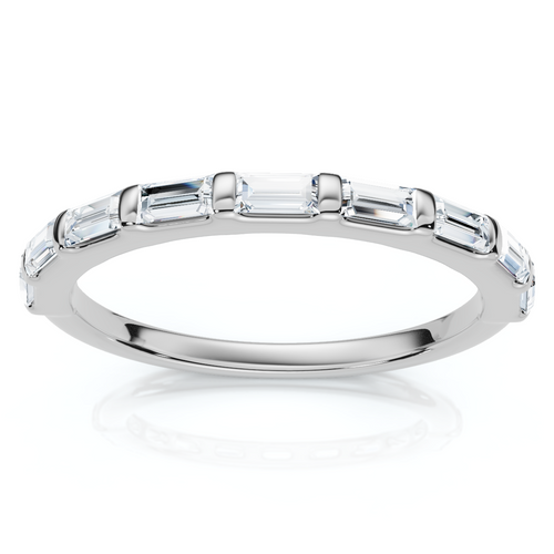 1/2Ct Baguette Diamond Anniversary Stackable Band 14k Gold or Platinum Lab Grown (E-F, VS)